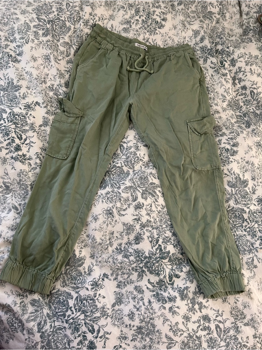 Elizabeth and James Sage Green Drawstring Jogger Pants